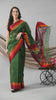 Green Pure Silk Cotton Handwoven Maheshwari Saree - Swapna Creation