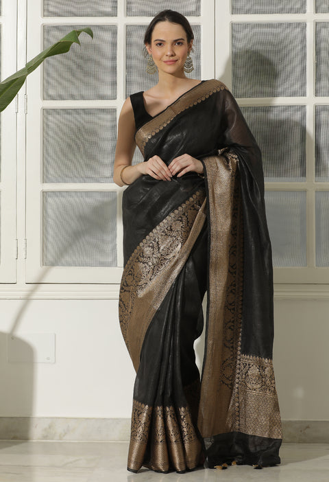 Silk Linen Banarasi Saree