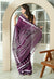 Purple Khadi Cotton Handwoven Saree