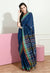Cobalt Blue Khadi Cotton Handwoven Saree