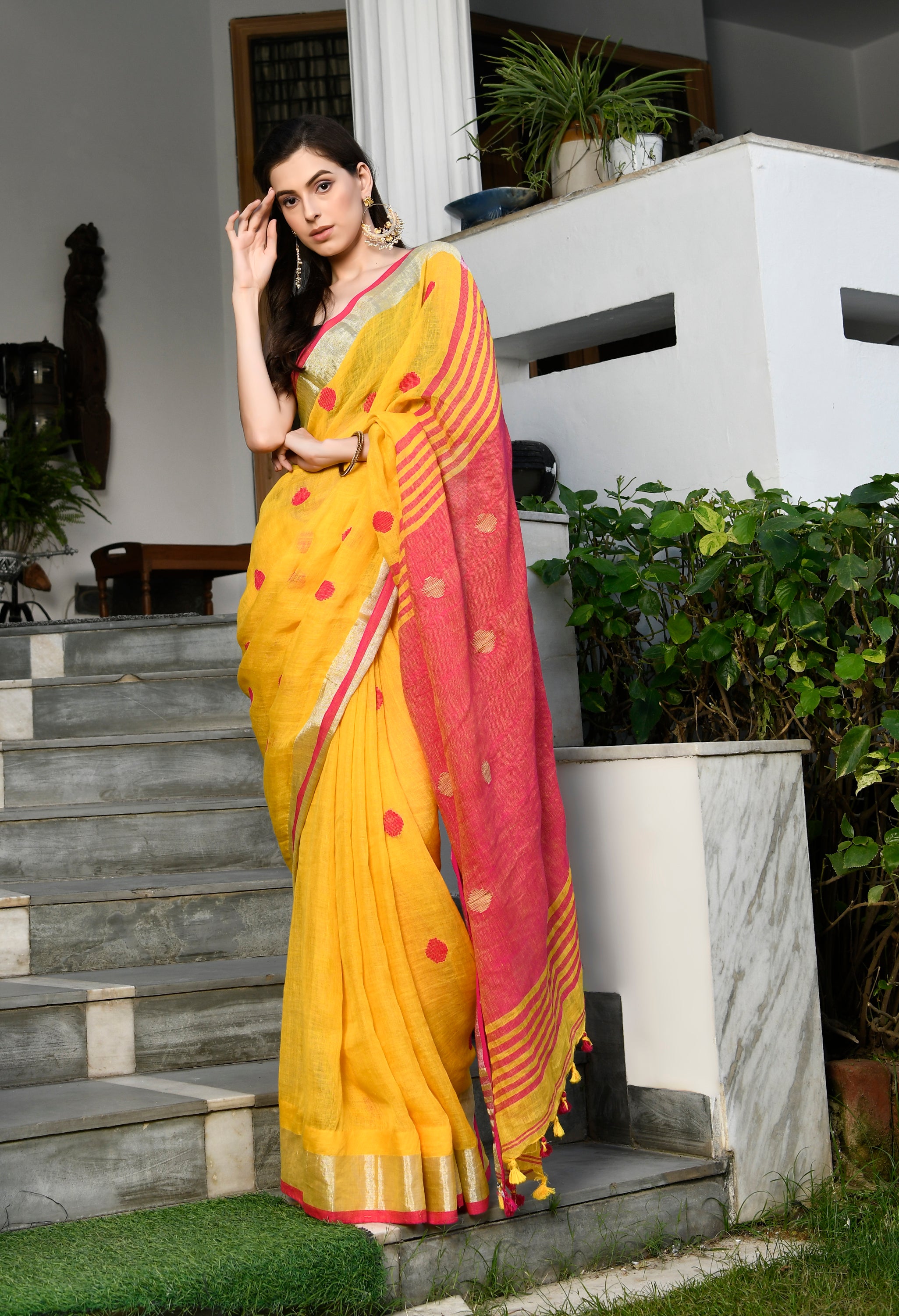 Saree Set With Printed Blouse – SeemaThukral