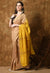 Myna Beige Handwoven Pure Ghicha Tussar Silk Saree with Stripe Pallu