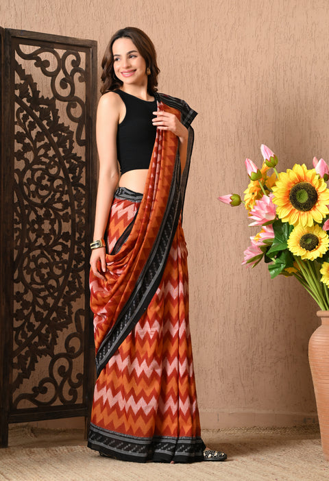 Odisha Handwoven Ikkat Cotton Saree - Multicolor