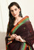 Chocolate Brown Khadi Cotton Handwoven Saree