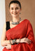 Red Cotton with Lurex stripe saree - Swapna Creation