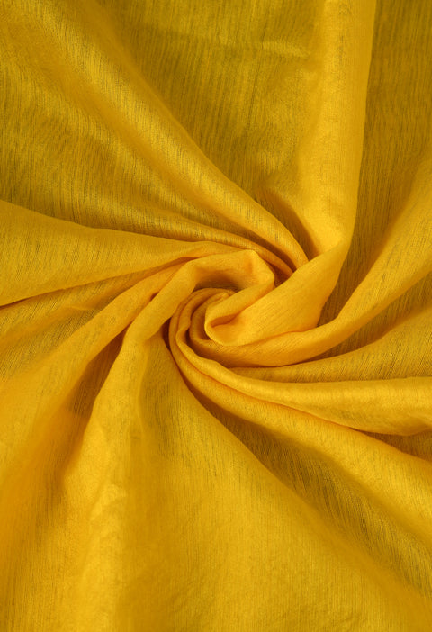 Yellow Matka Silk Saree with Sequins work - Swapna Creation