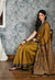 Amber Lily Hand Block Printed Yellow Silk Cotton Maheshwari Saree - Swapna Creation