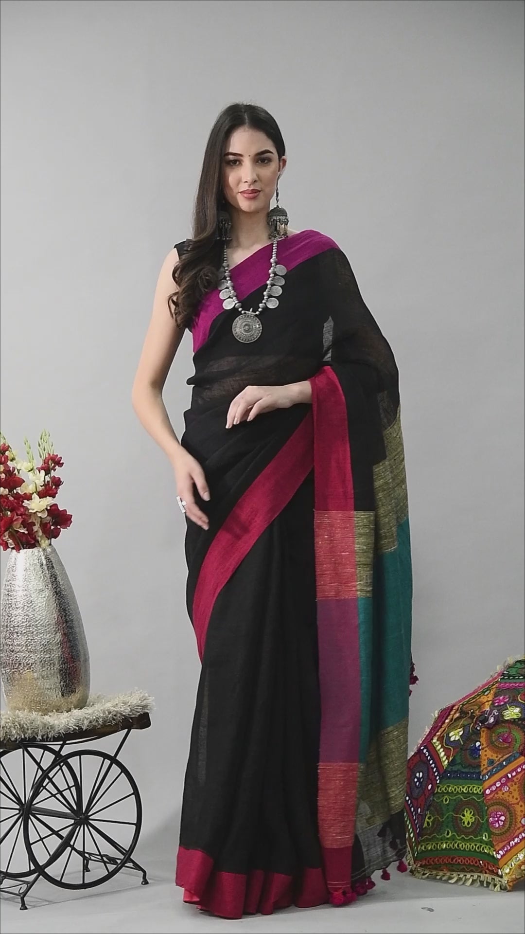 Gadwal Silk Saree With Ganga Jamuna Border Handloom Soft Silk - Etsy