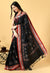 Black Kasuti Embroidered Khunn Saree - Swapna Creation