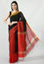 Black with Red Half and Half Mahapaar Saree - Swapna Creation