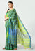Green Multicolor Border Begumpuri Khadi Cotton Saree - Swapna Creation