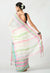 Off White Multicolor Border Begumpuri Khadi Cotton Saree - Swapna Creation