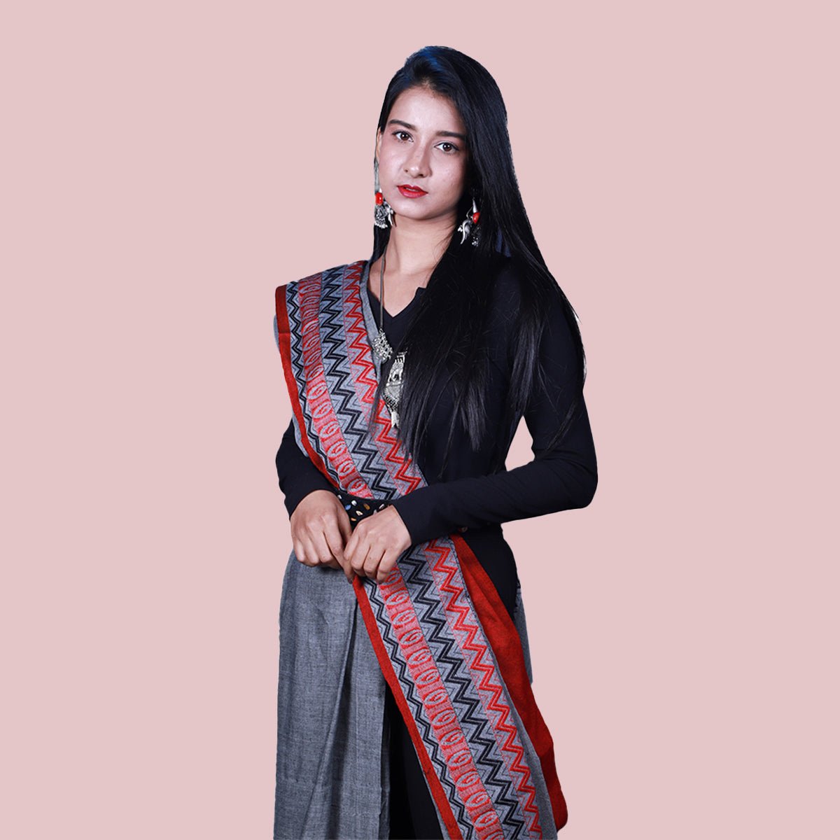 Swapna Creation Grey With Multi Color Border Begumpuri Khadi Cotton Saree - Swapna Creation